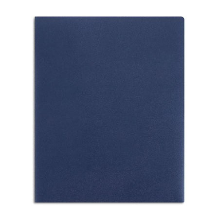 Staples 2-Pocket Plastic Presentation Folder, Dark Blue