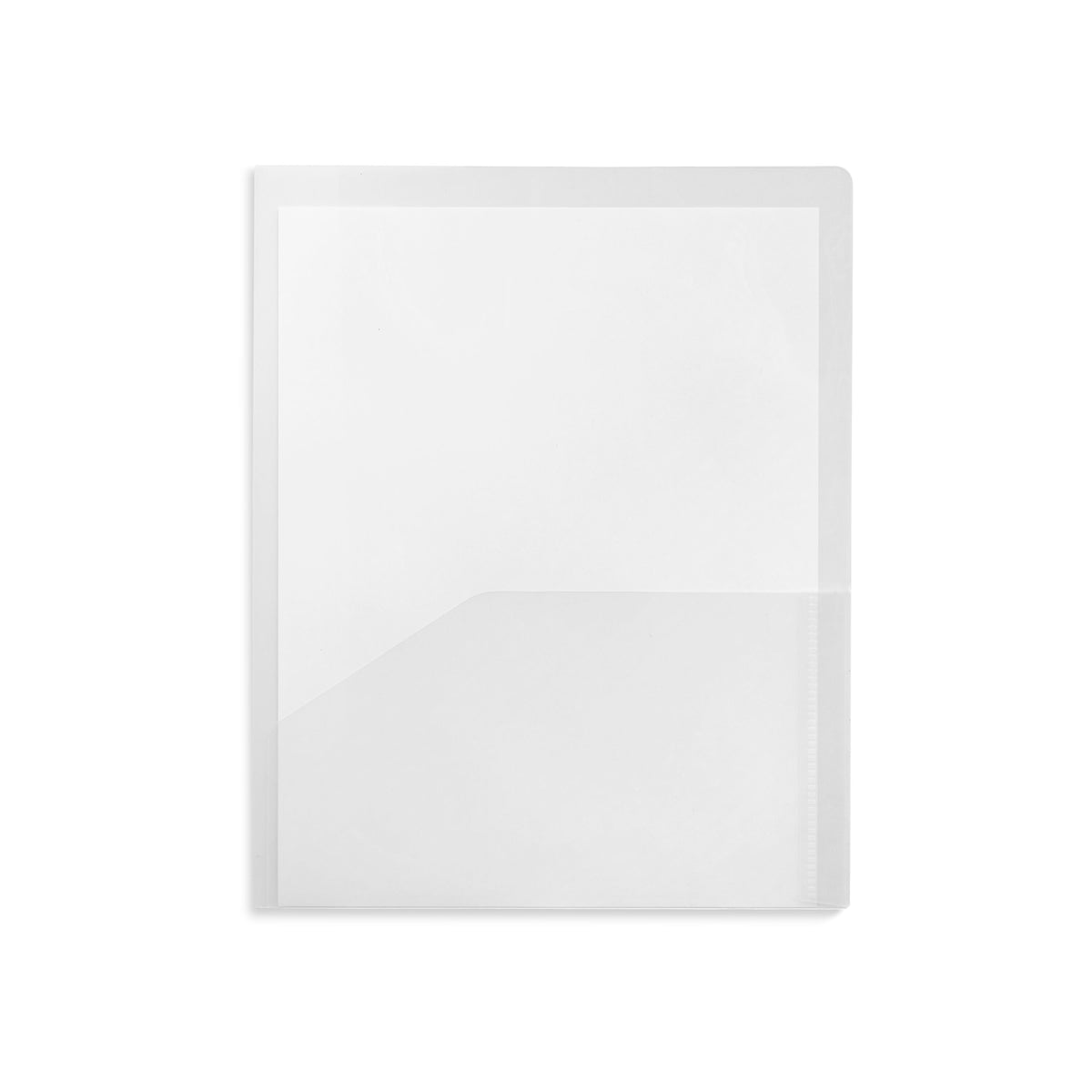 Staples 2 Pocket Plastic Presentation Folder, Letter Size, Clear