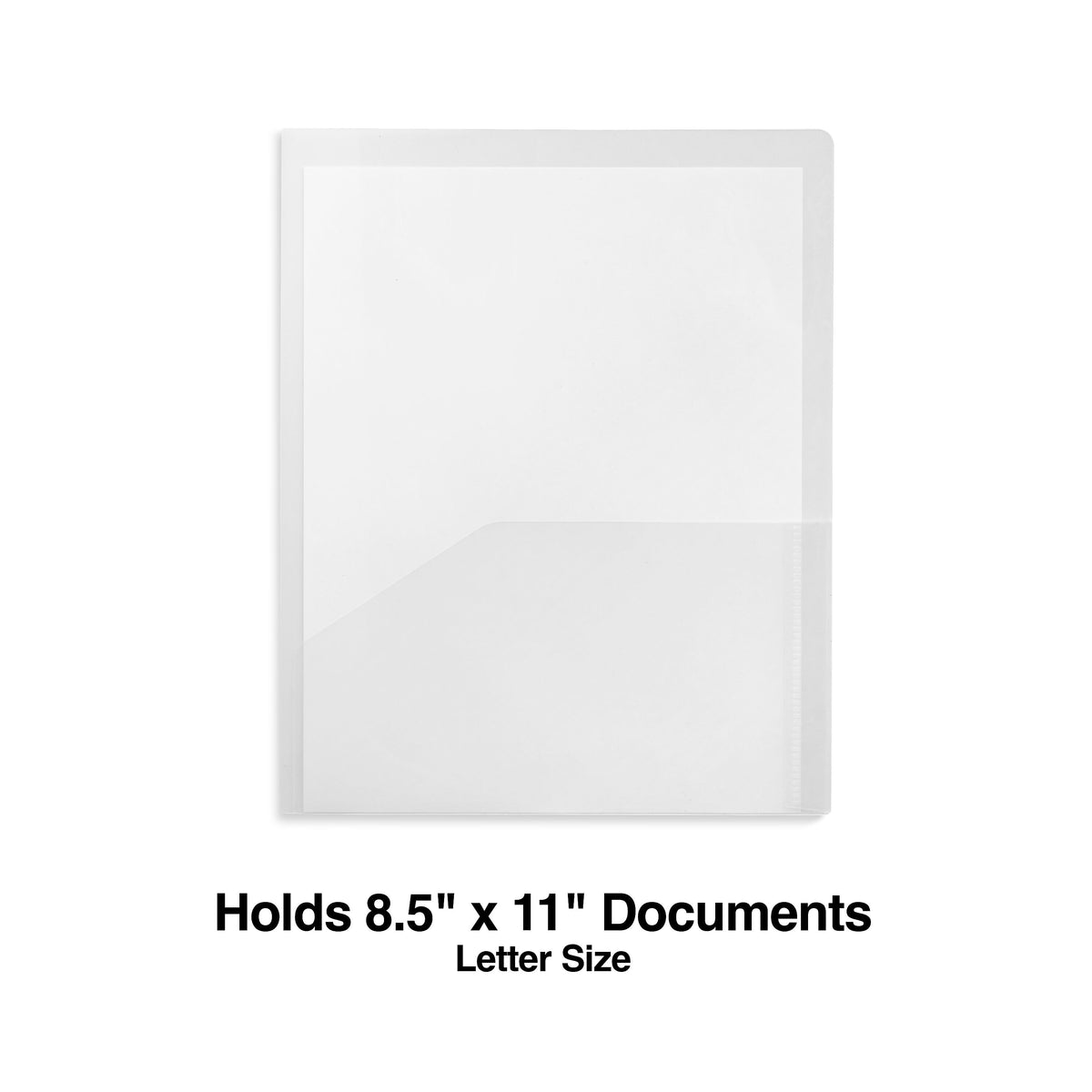 Staples 2 Pocket Plastic Presentation Folder, Letter Size, Clear