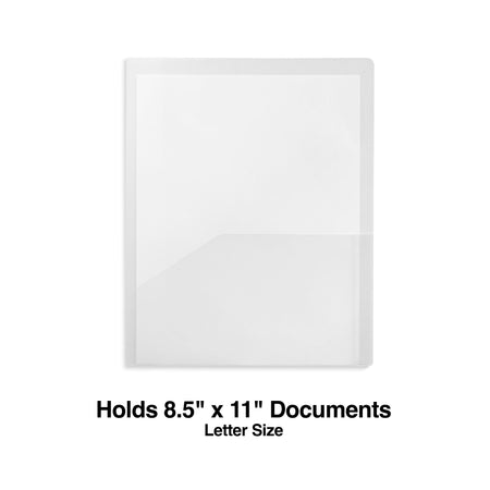 Staples 2 Pocket Plastic Presentation Folder, Letter Size, Clear