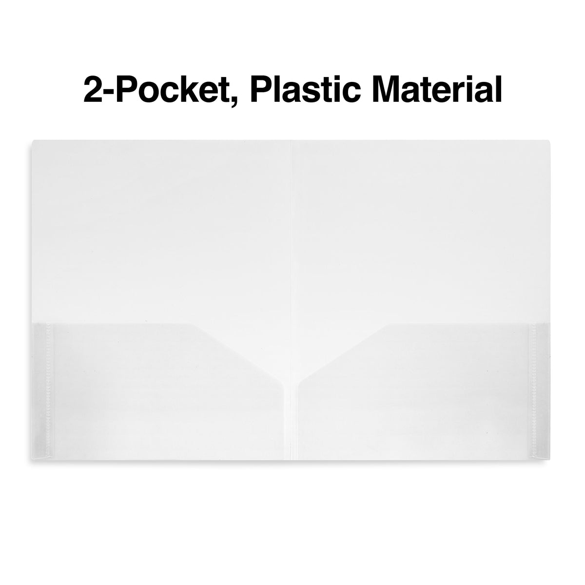 Staples 2 Pocket Plastic Presentation Folder, Letter Size, Clear