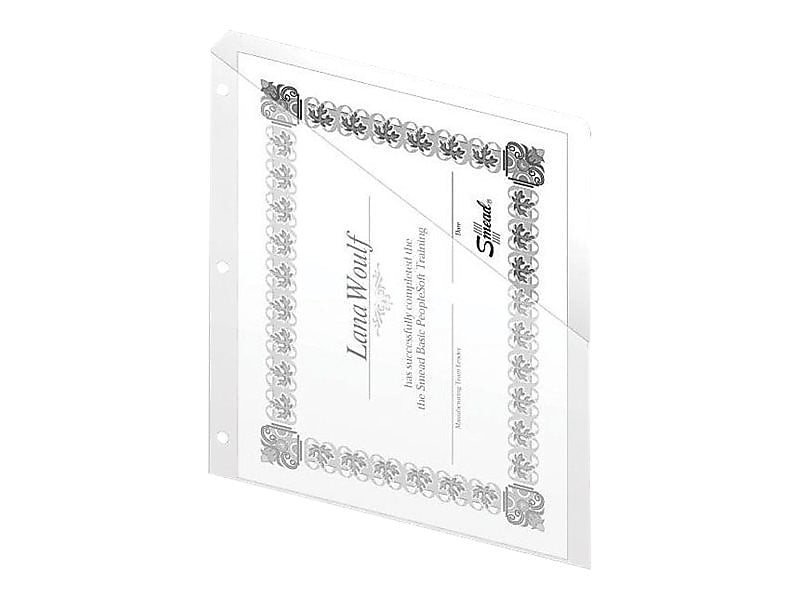 Staples 2-Pocket Presentation Folders, Clear, 5/Pack