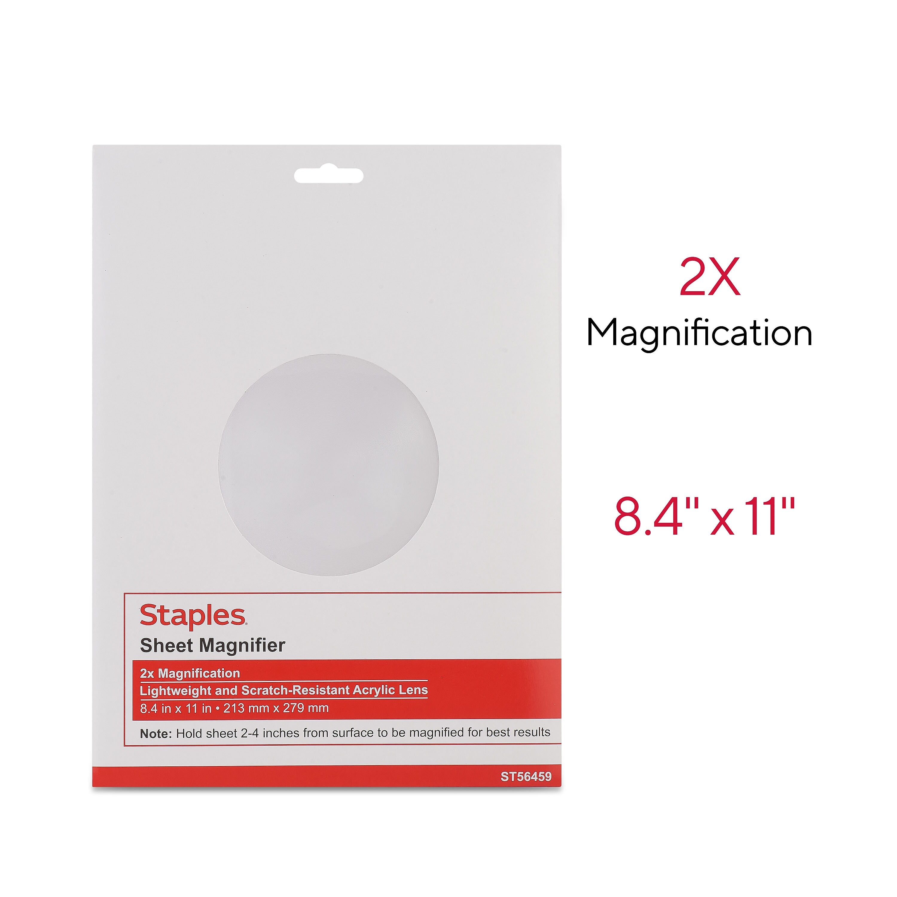 Staples 2x Sheet Magnifier