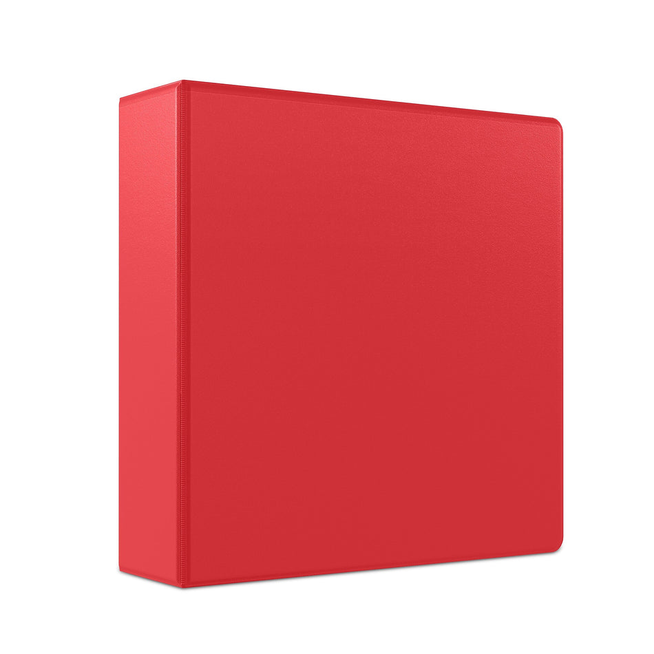 Staples 3" 3-Ring Non-View Binder, Red