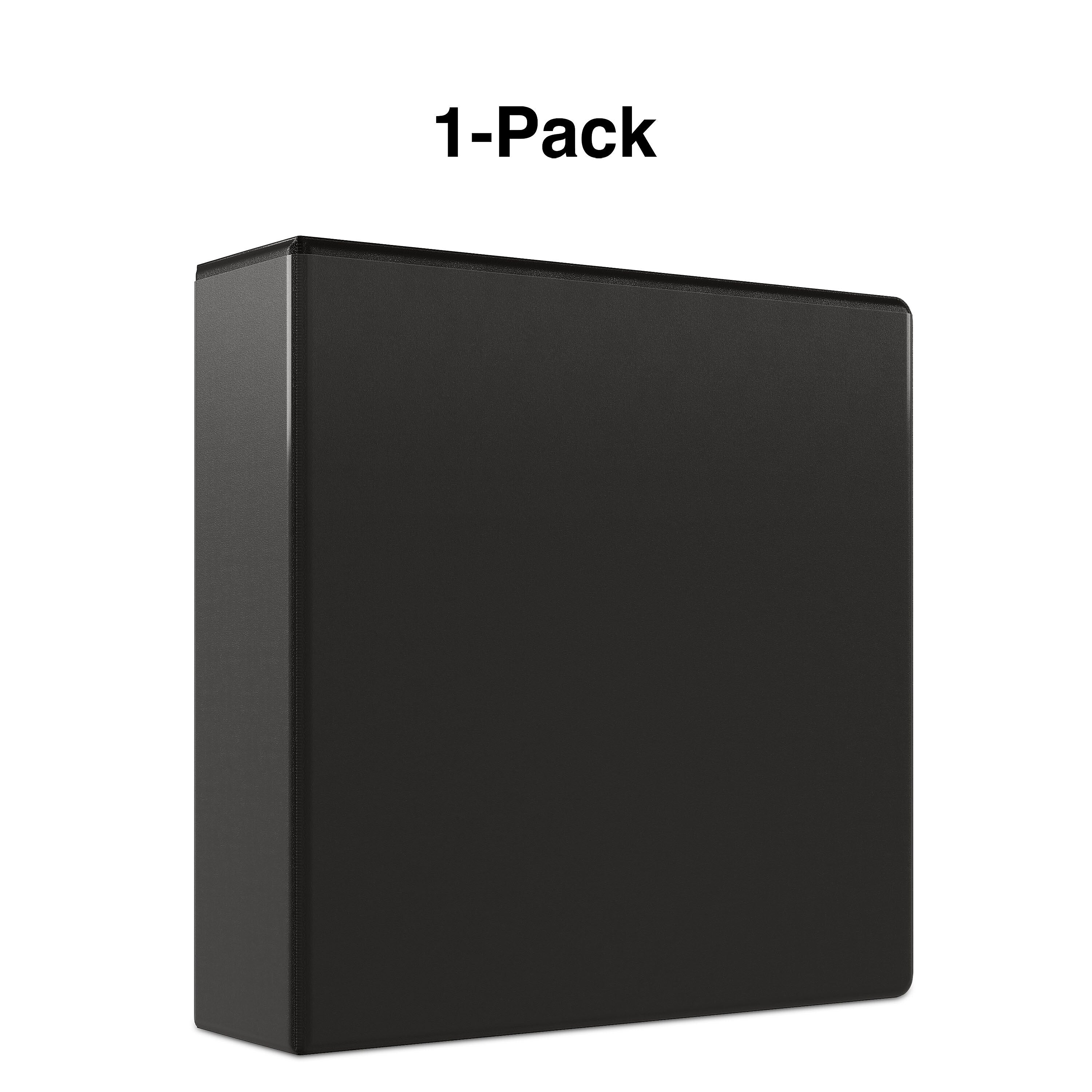 Staples 3" 3-Ring View Binder, Black