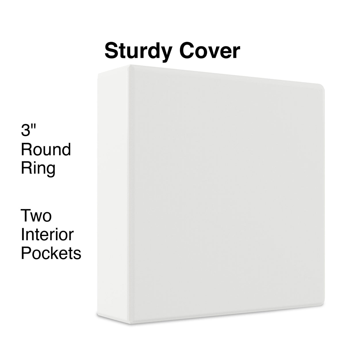 Staples 3" 3-Ring View Binder, White