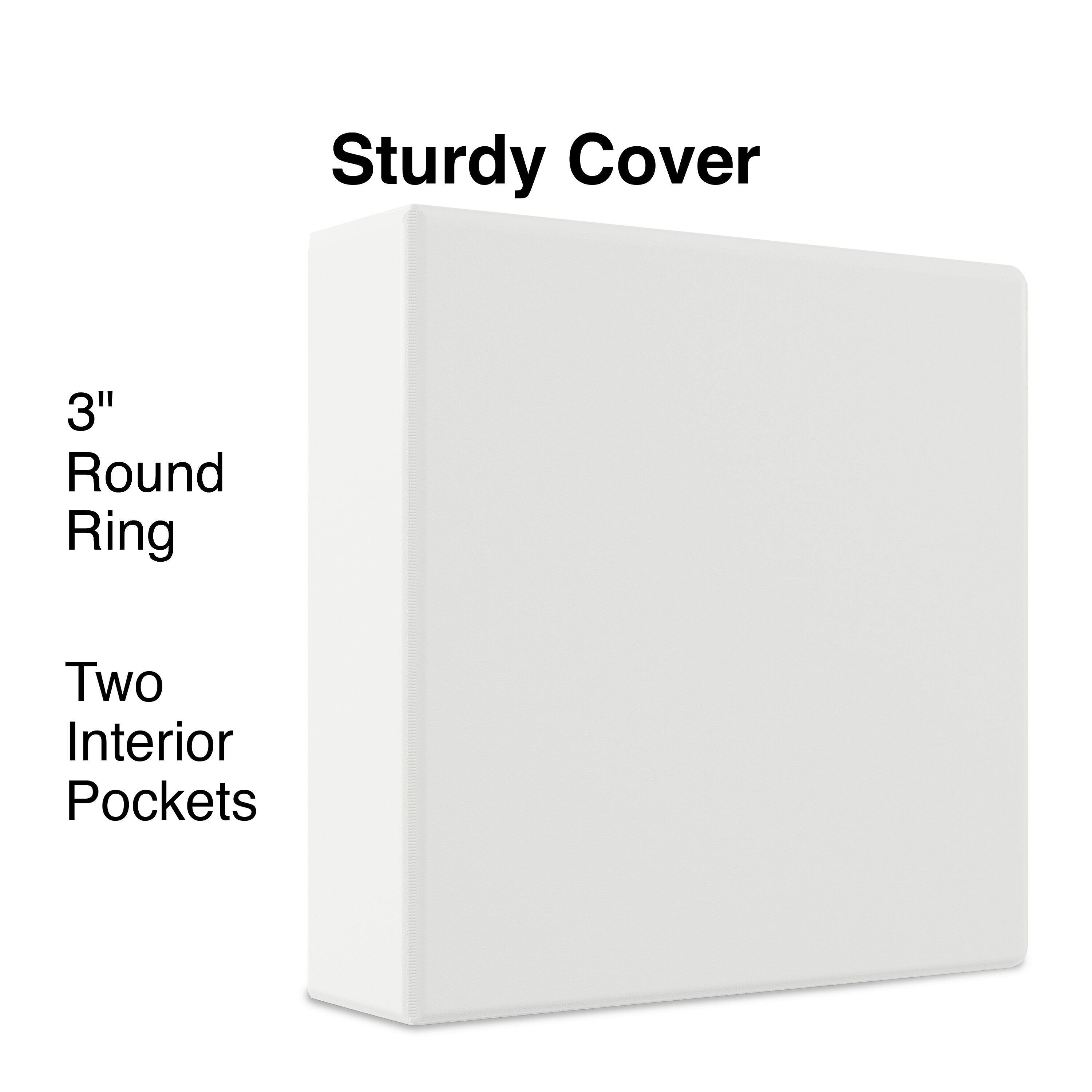 Staples 3" 3-Ring View Binder, White