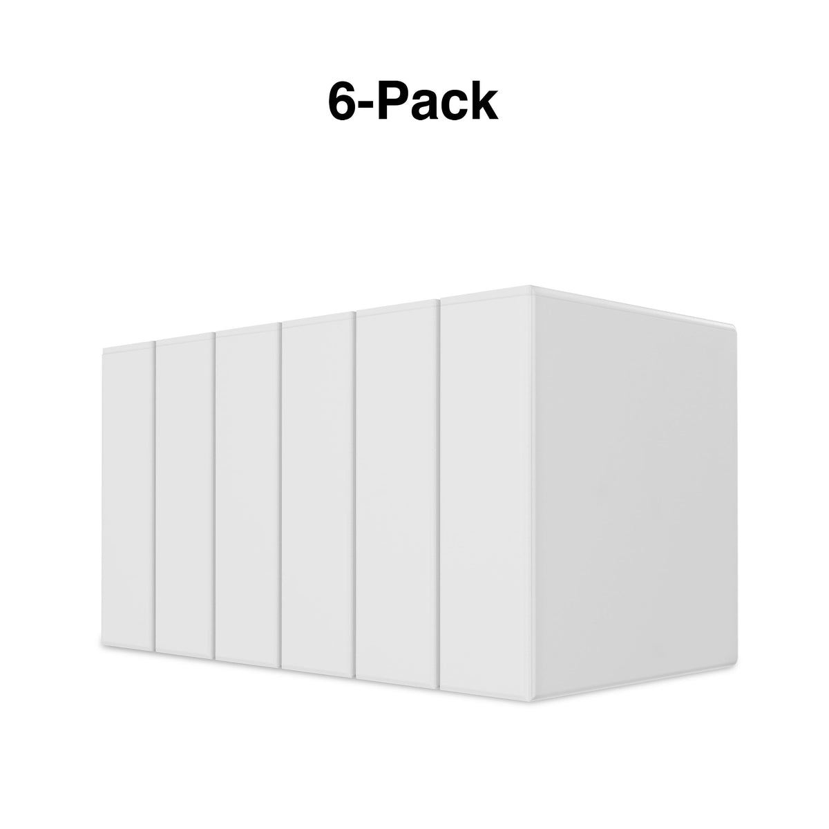 Staples 3" 3-Ring View Binders, White, 6/Pack