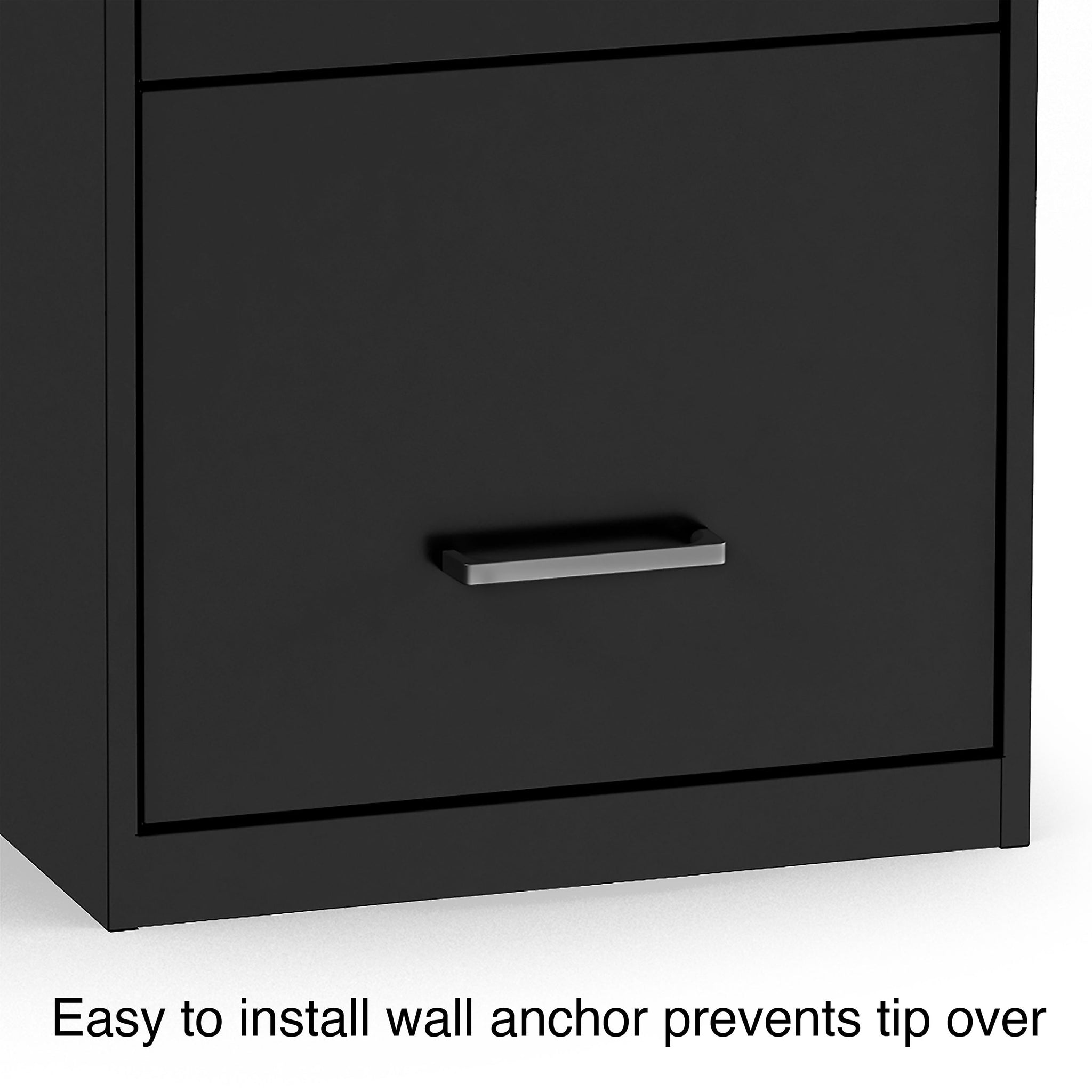 Staples 3-Drawer Light Duty Vertical File Cabinet, Locking, Letter, Black, 18