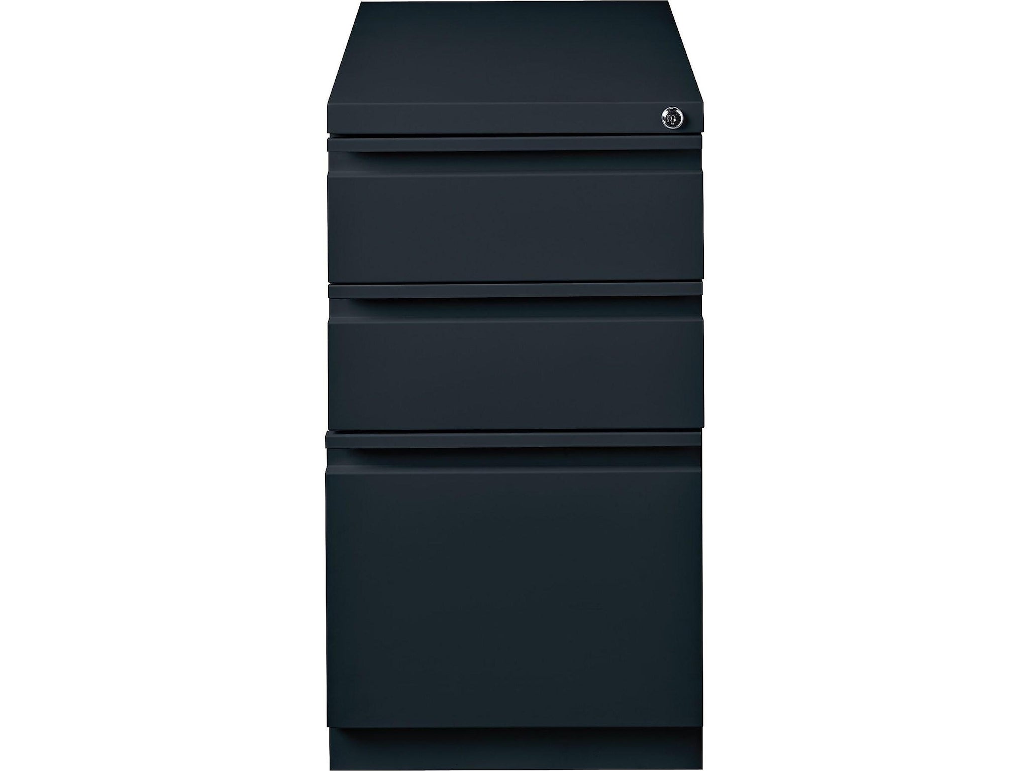 Staples 3-Drawer Vertical File Cabinet, Locking, Black, Letter, 22.88