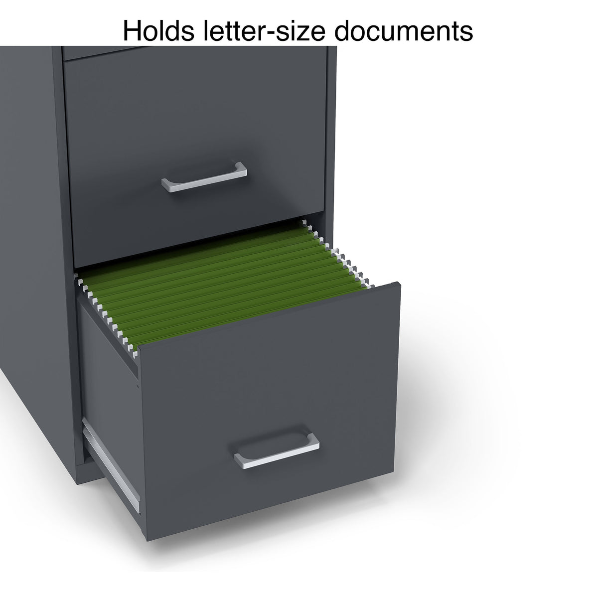 Staples 3-Drawer Vertical File Cabinet, Locking, Letter, Charcoal, 18"D