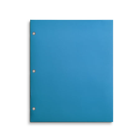 Staples 3-Hole Punched 4-Pocket Paper Folder, Blue