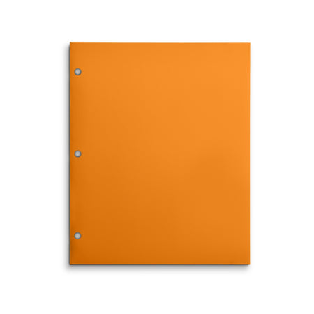 Staples 3-Hole Punched 4-Pocket Paper Folder, Orange