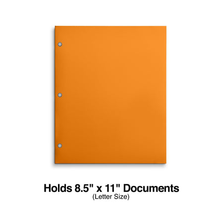 Staples 3-Hole Punched 4-Pocket Paper Folder, Orange