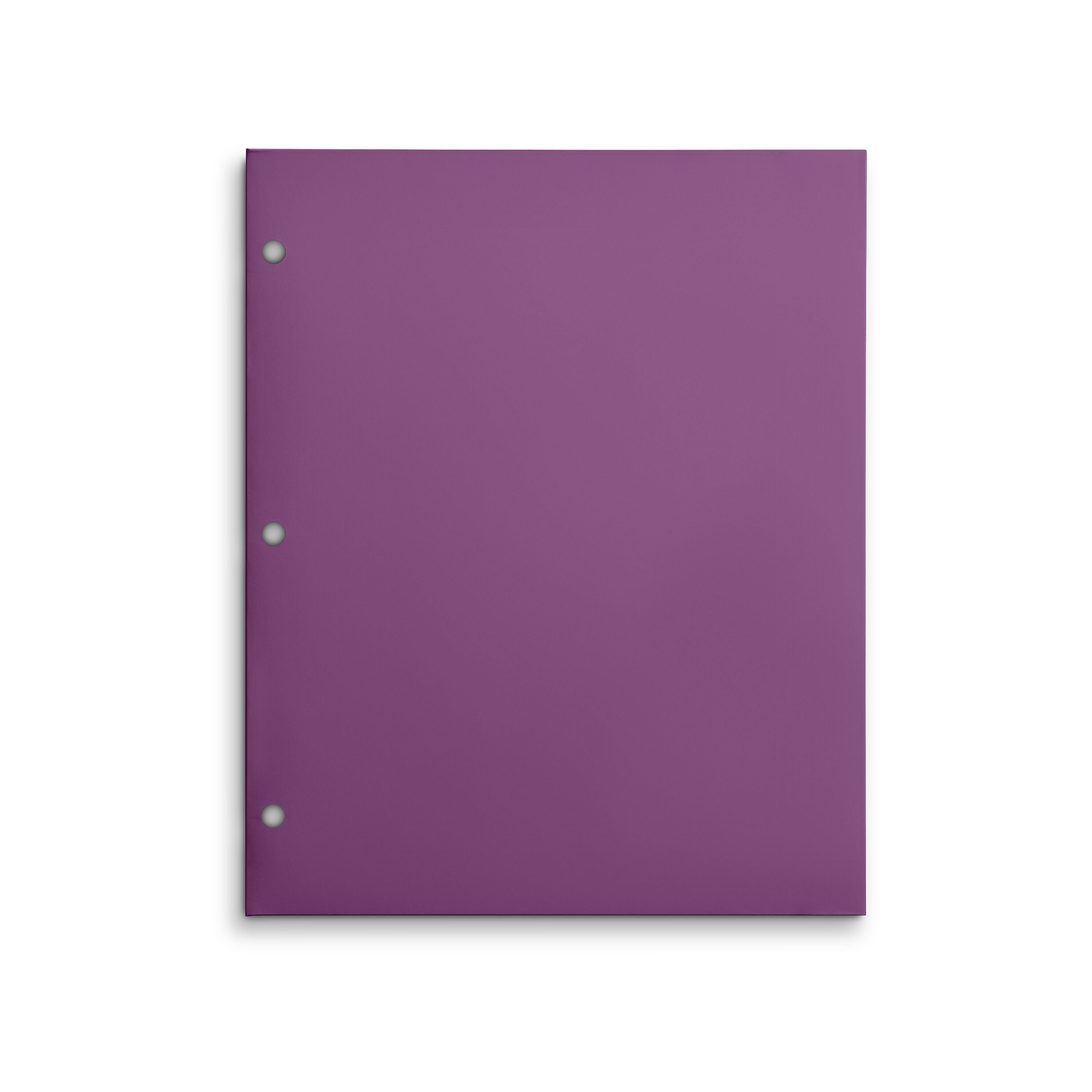 Staples 3-Hole Punched 4-Pocket Paper Folder, Purple