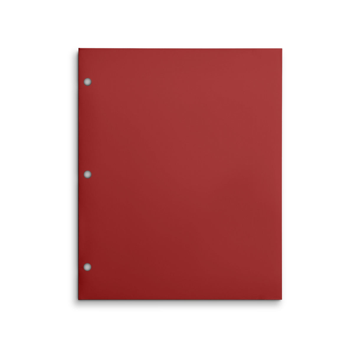 Staples 3-Hole Punched 4-Pocket Paper Folder, Red