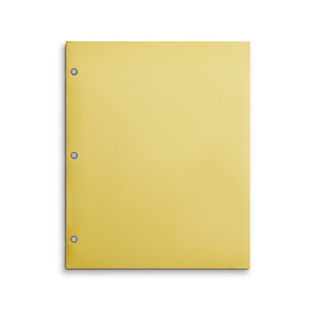 Staples 3-Hole Punched 4-Pocket Paper Folder, Yellow