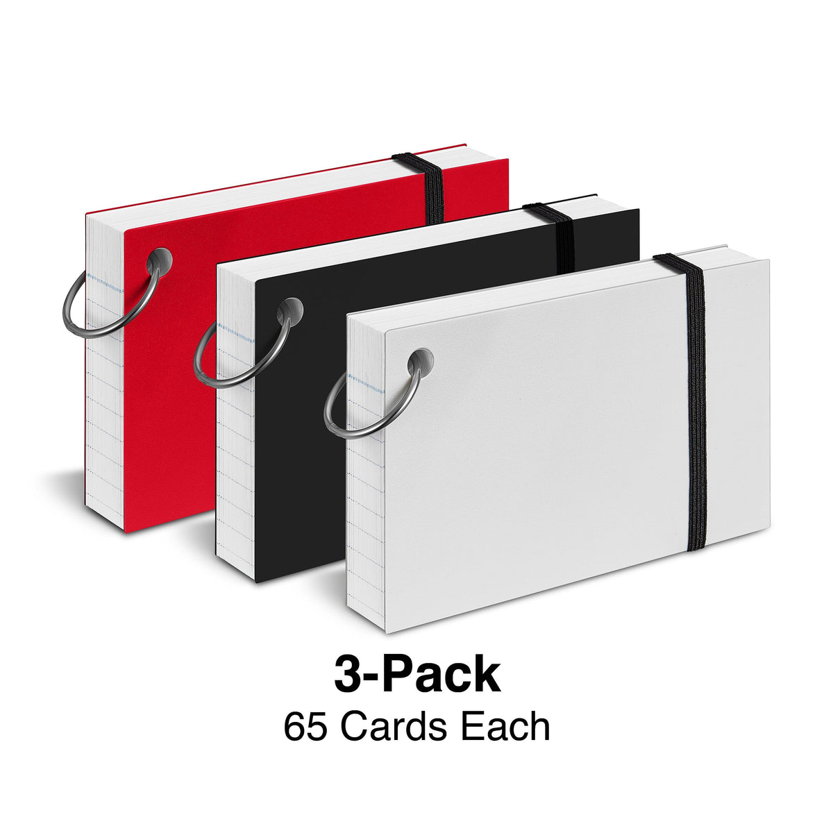 Staples 3" x 5" Index Cards, Lined, White, 65 Cards/Pack, 3 Packs/Carton