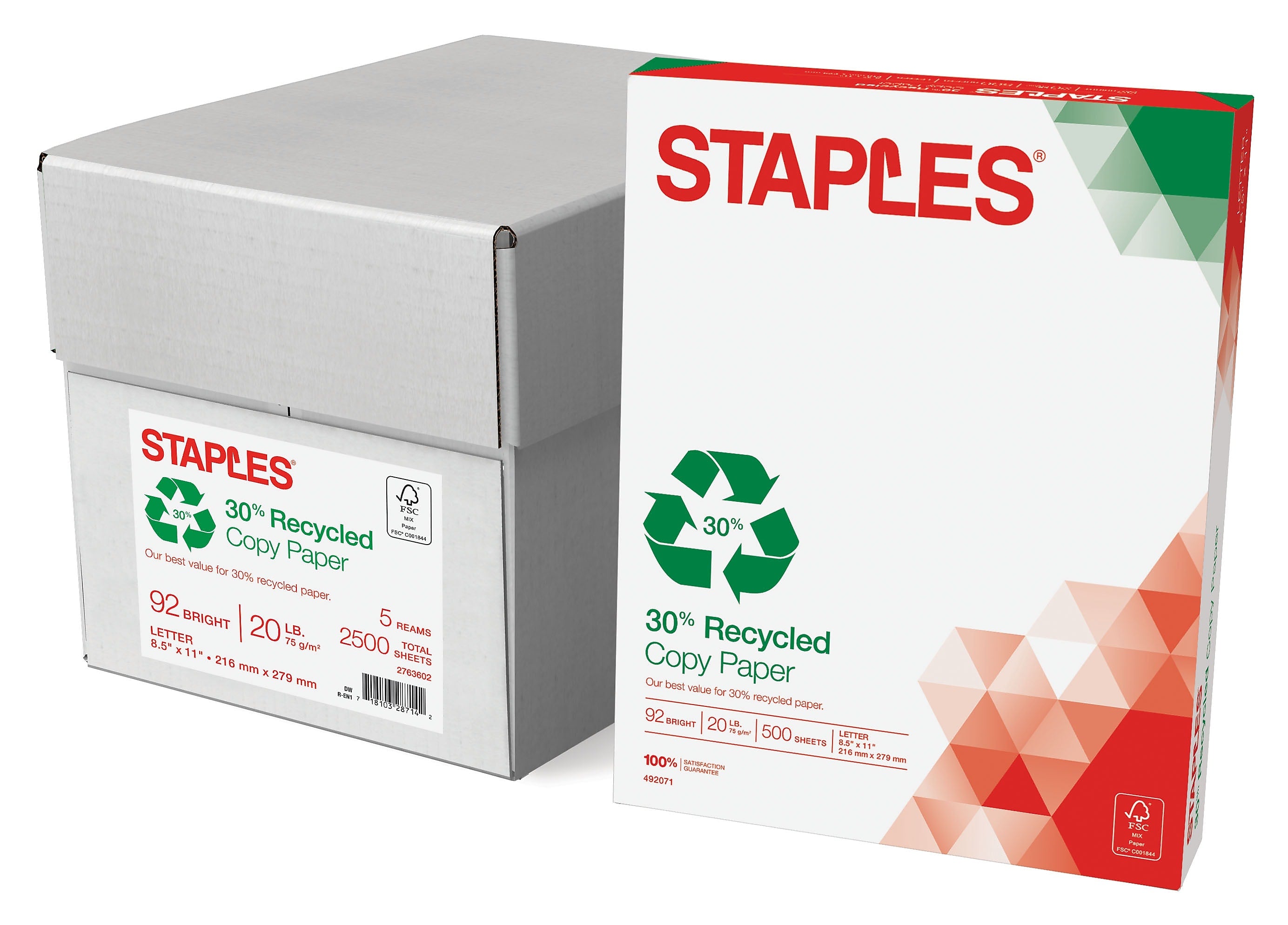 Staples 30% Recycled 8.5