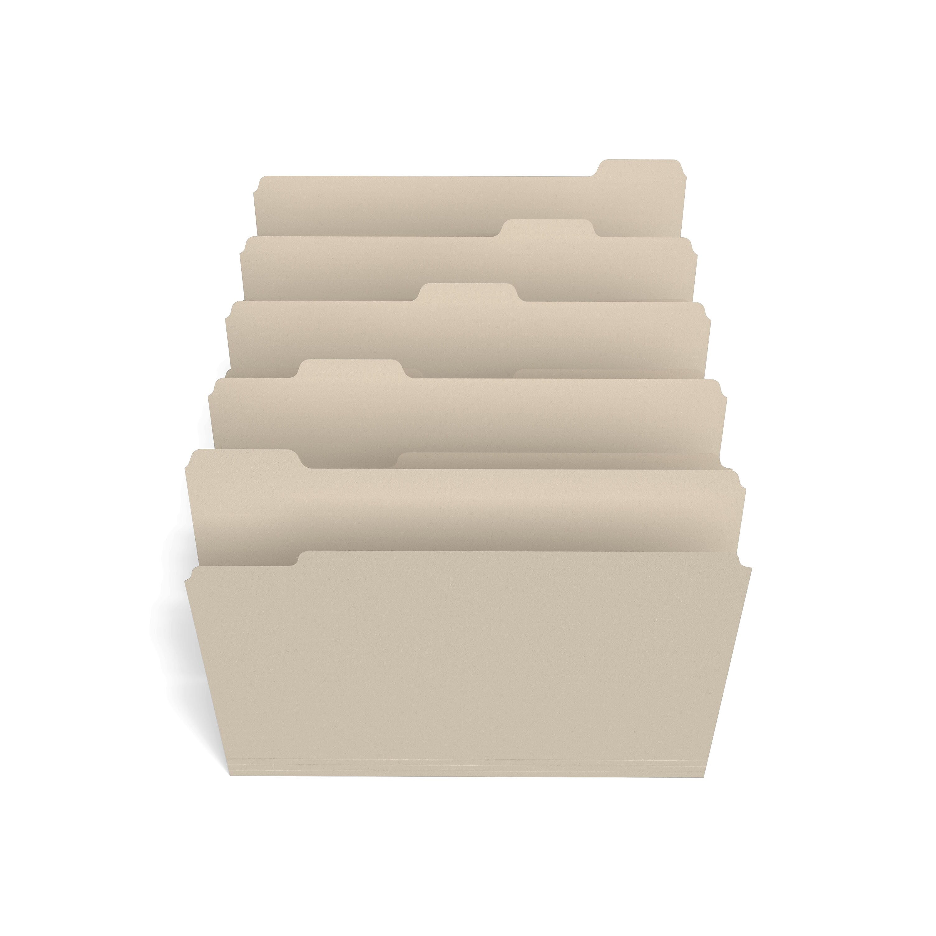 Staples 30% Recycled File Folder, 1/5 Cut Tab, Letter Size, Manila, 100/Box