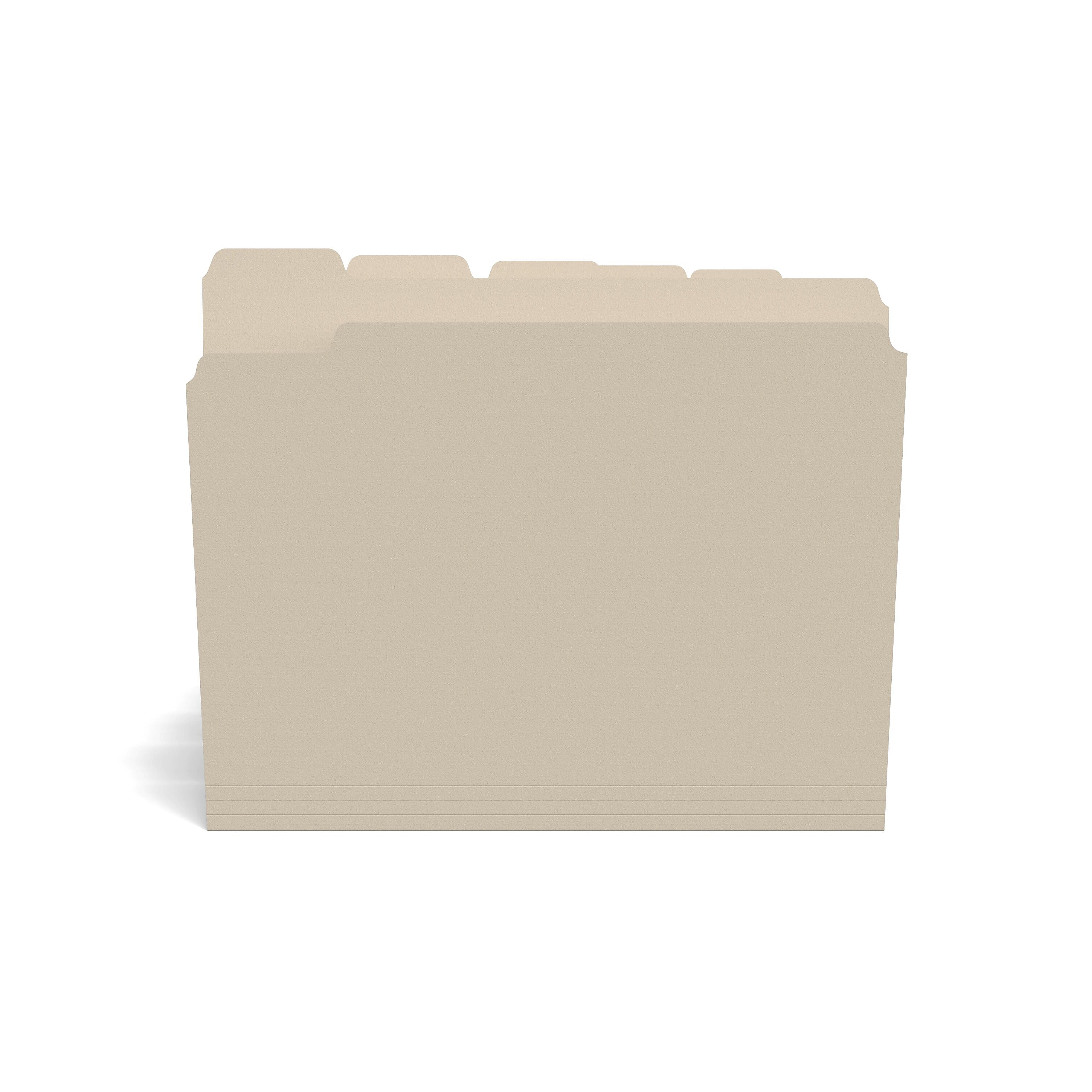 Staples 30% Recycled File Folder, 1/5 Cut Tab, Letter Size, Manila, 100/Box