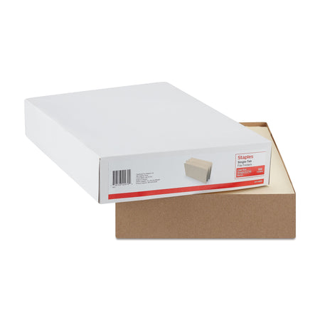 Staples 30% Recycled File Folder, Straight Cut, Legal Size, Manila, 100/Box