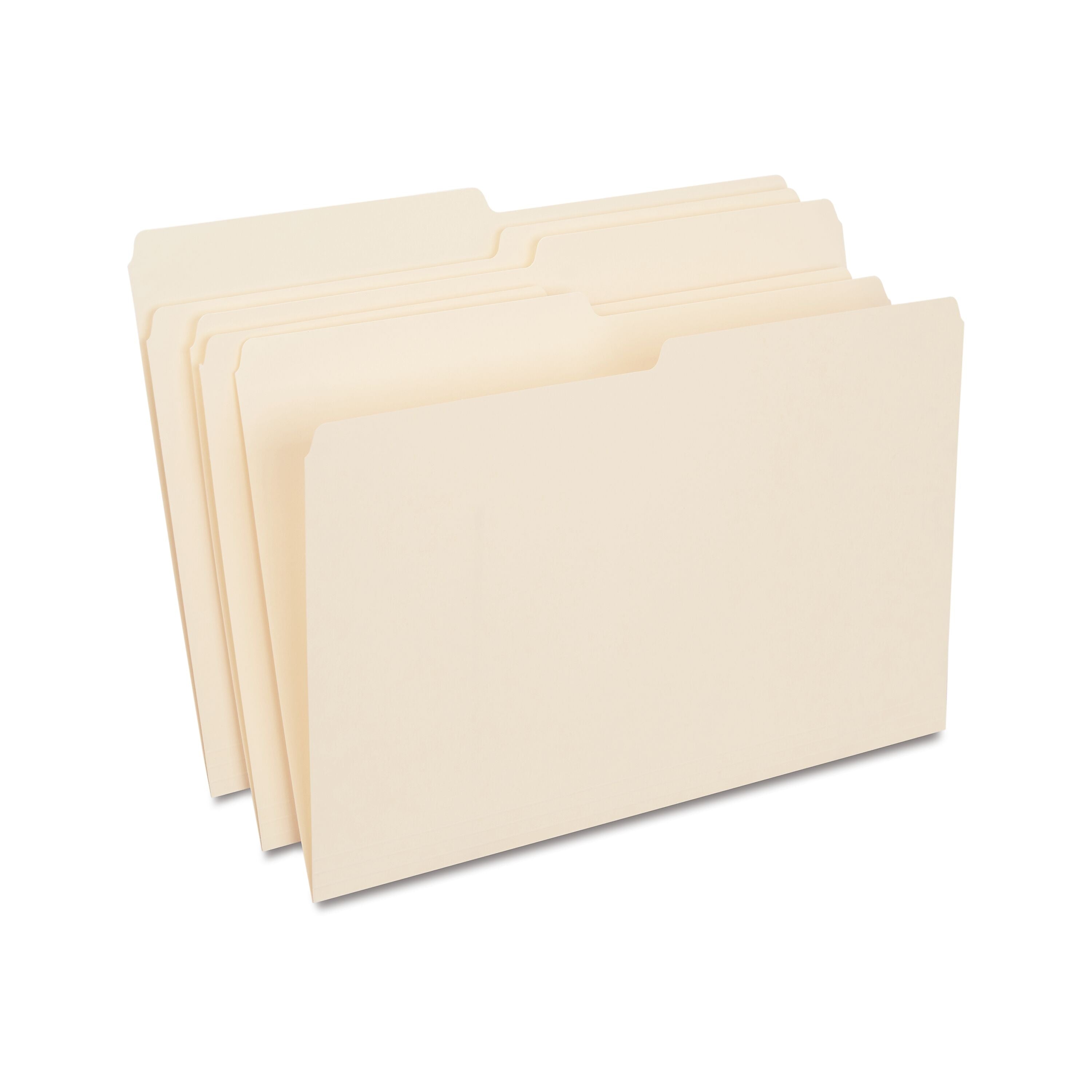 Staples 30% Recycled File Folders, 1/2 Cut Tab, Legal Size, Manila, 100/Box