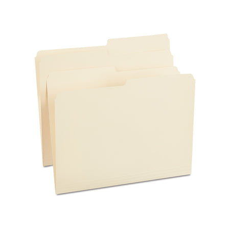 Staples 30% Recycled File Folders, 1/2 Cut Tab, Letter Size, Manila, 100/Box