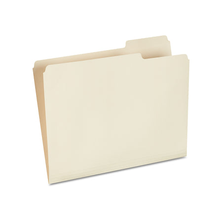 Staples® 30% Recycled File Folders, 1/3-Cut Tab, Letter Size, Manila, 100/Box