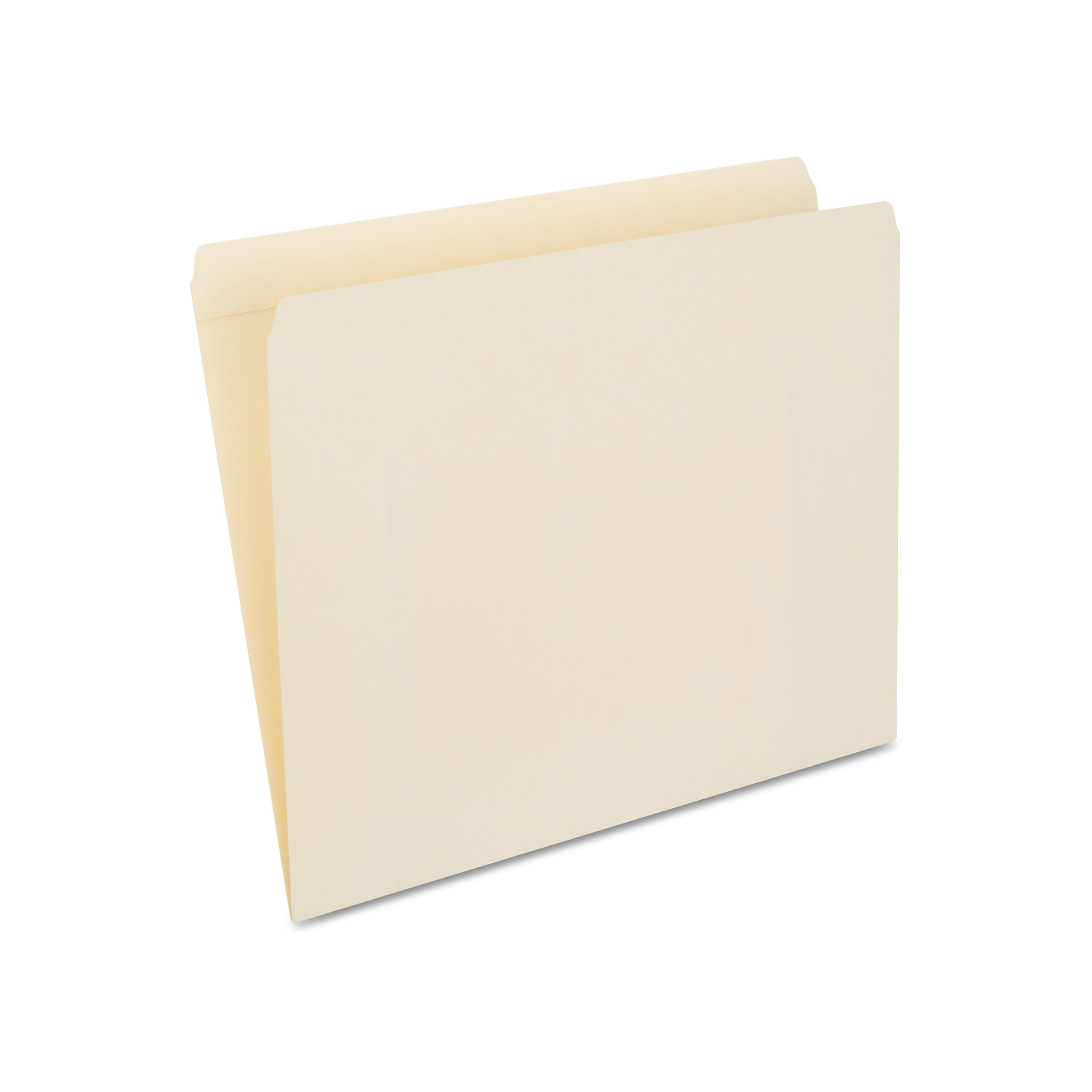 Staples 30% Recycled Reinforced File Folders, Single Tab, Letter Size, Manilla, 100/Box