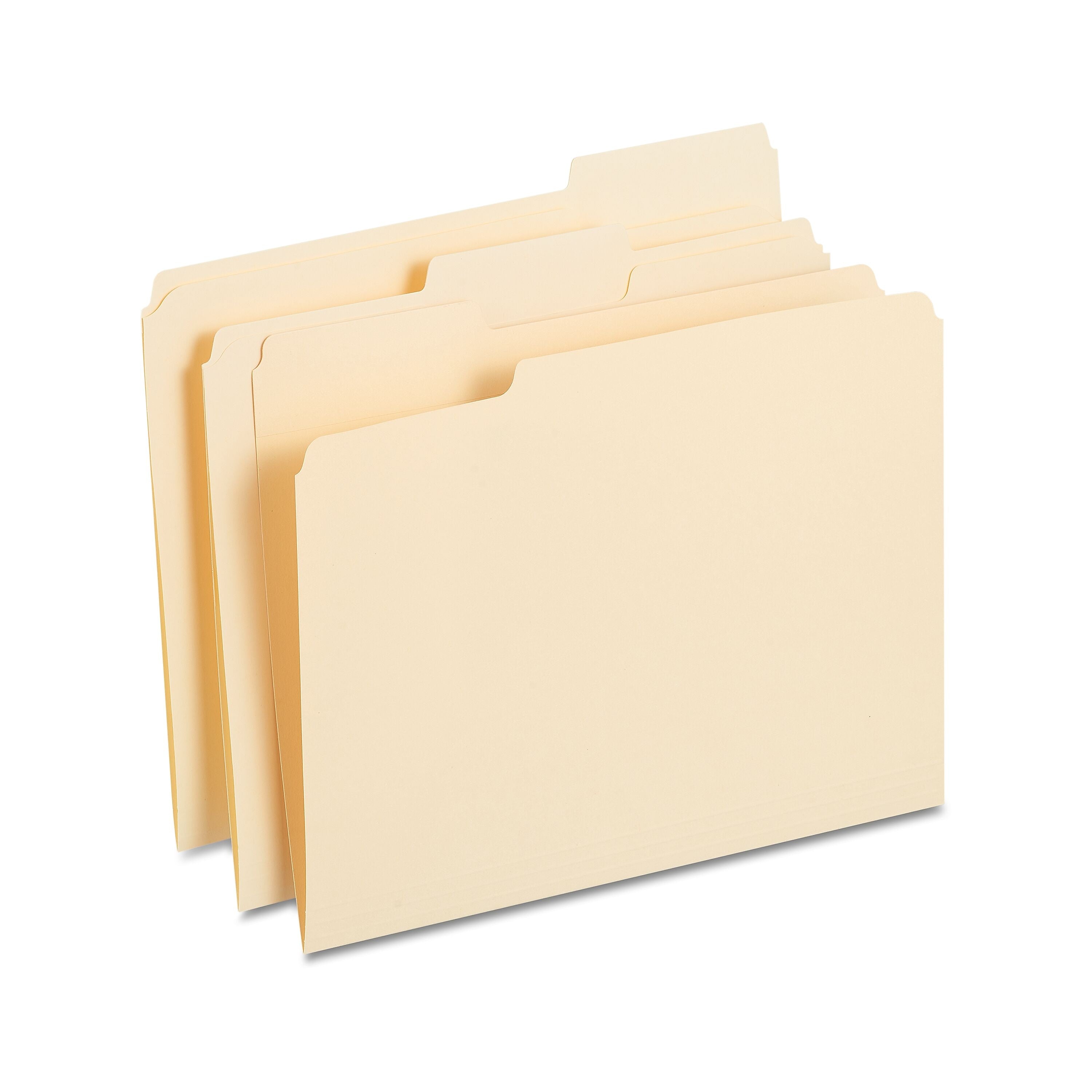 Staples® 30% Recycled Reinforced File Folders,1/3-Cut Tab, Letter Size, Manila, 250/Box