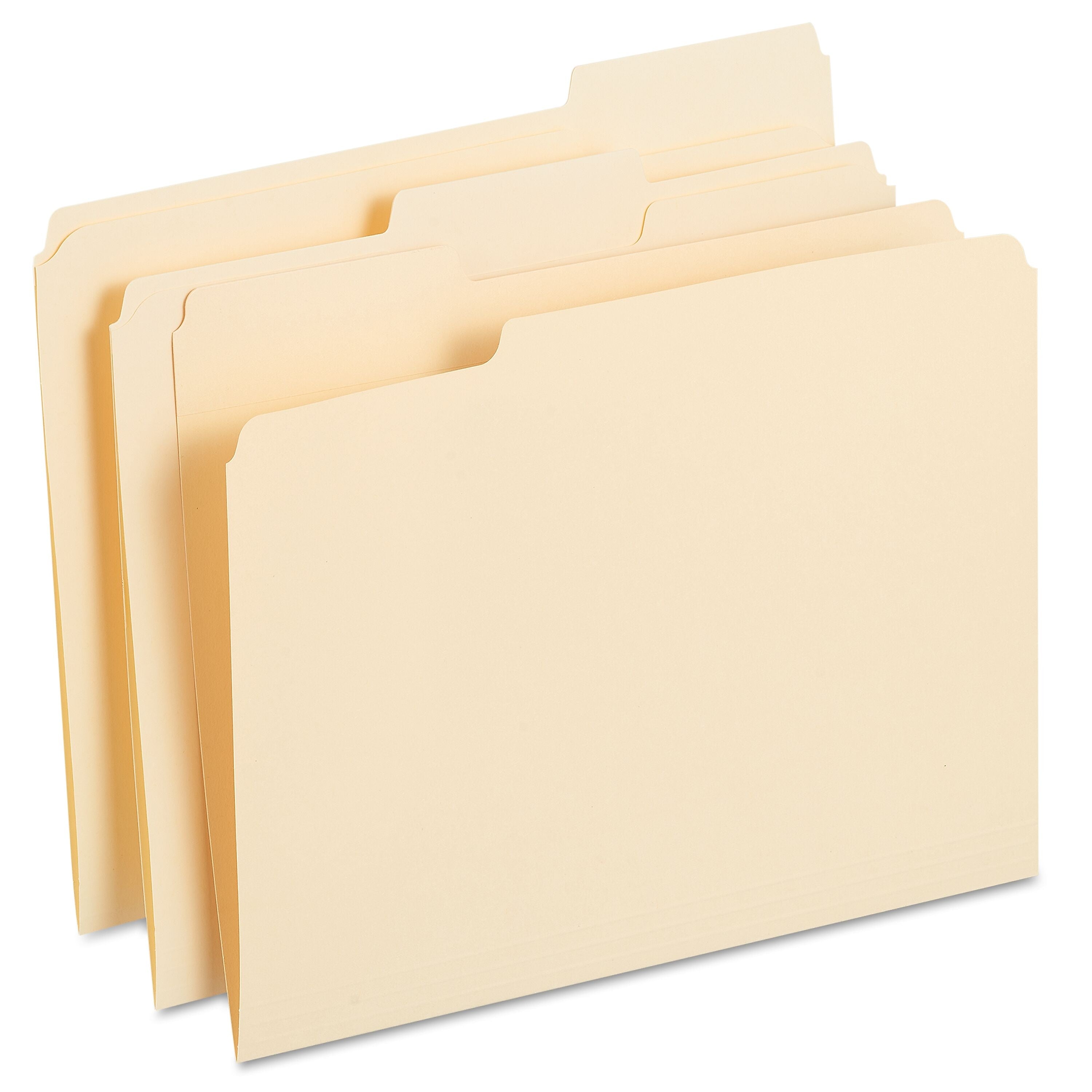 Staples 30% Recycled Reinforced File Folders,1/3-Cut Tab, Letter Size, Manila, 250/Box