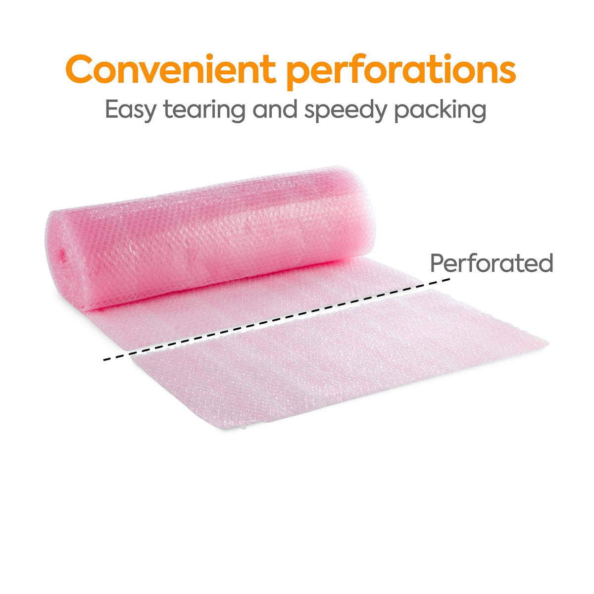 Staples 3/16" Anti-Static Bubble Roll, 24" x 30', AF23Pink