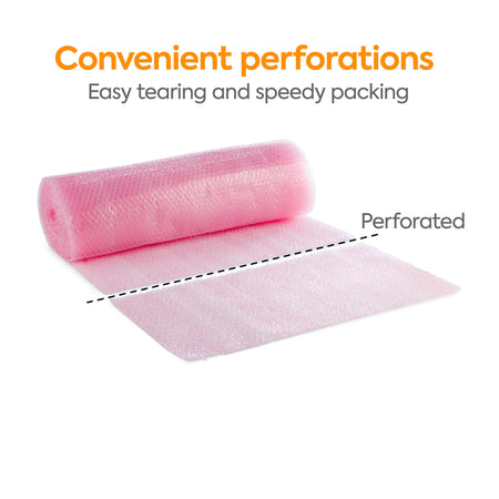 Staples 3/16" Anti-Static Bubble Roll, 24" x 30', AF23Pink