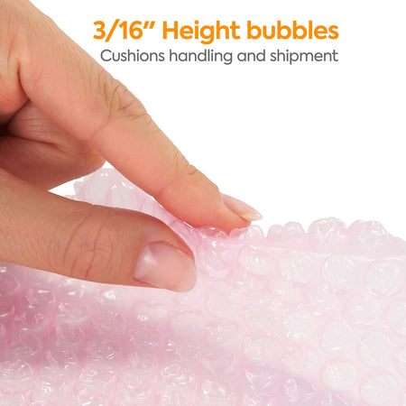 Staples 3/16" Anti-Static Bubble Roll, 24" x 30', AF23Pink