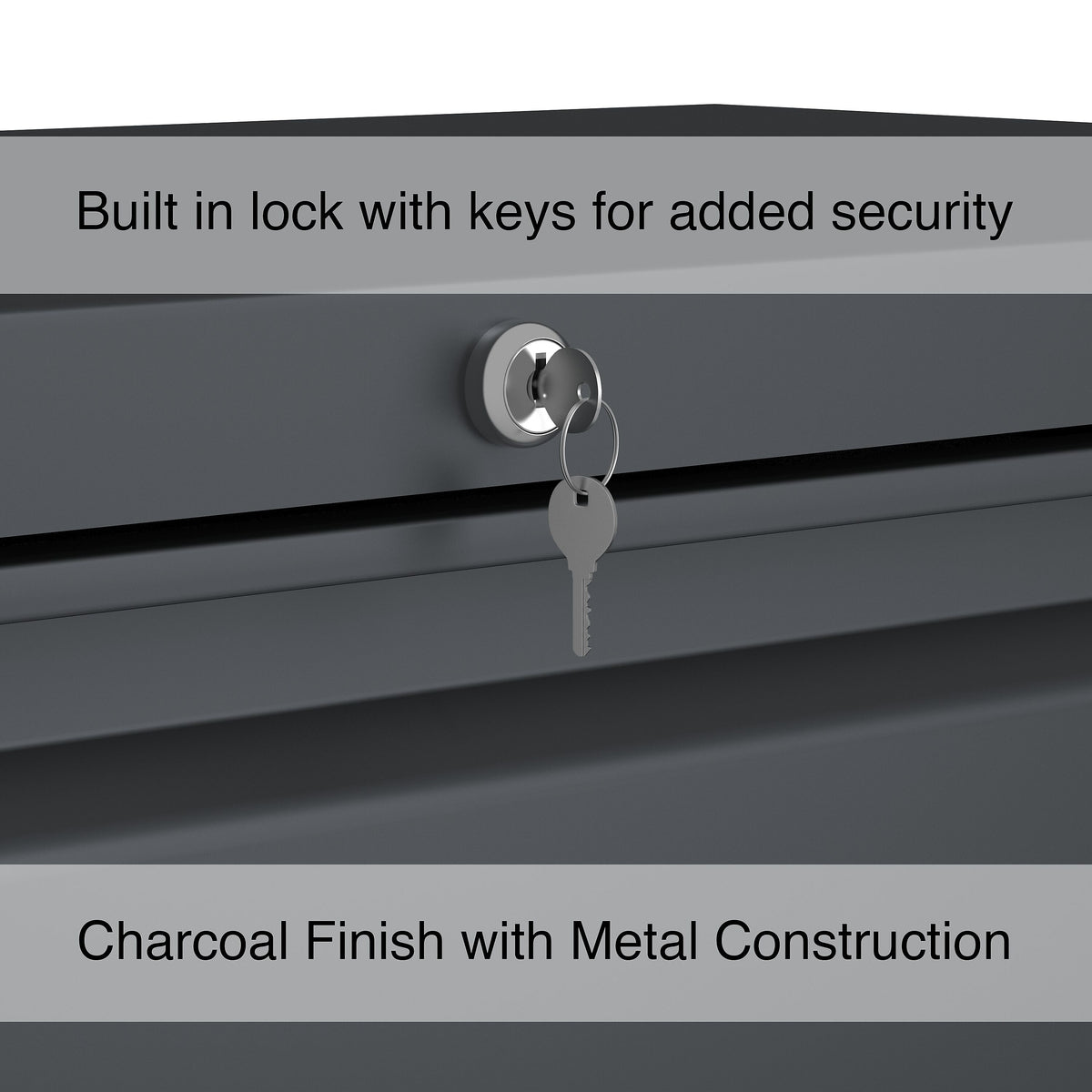 Staples 4-Drawer Lateral File Cabinet, Locking, Letter/Legal, Charcoal, 36"W