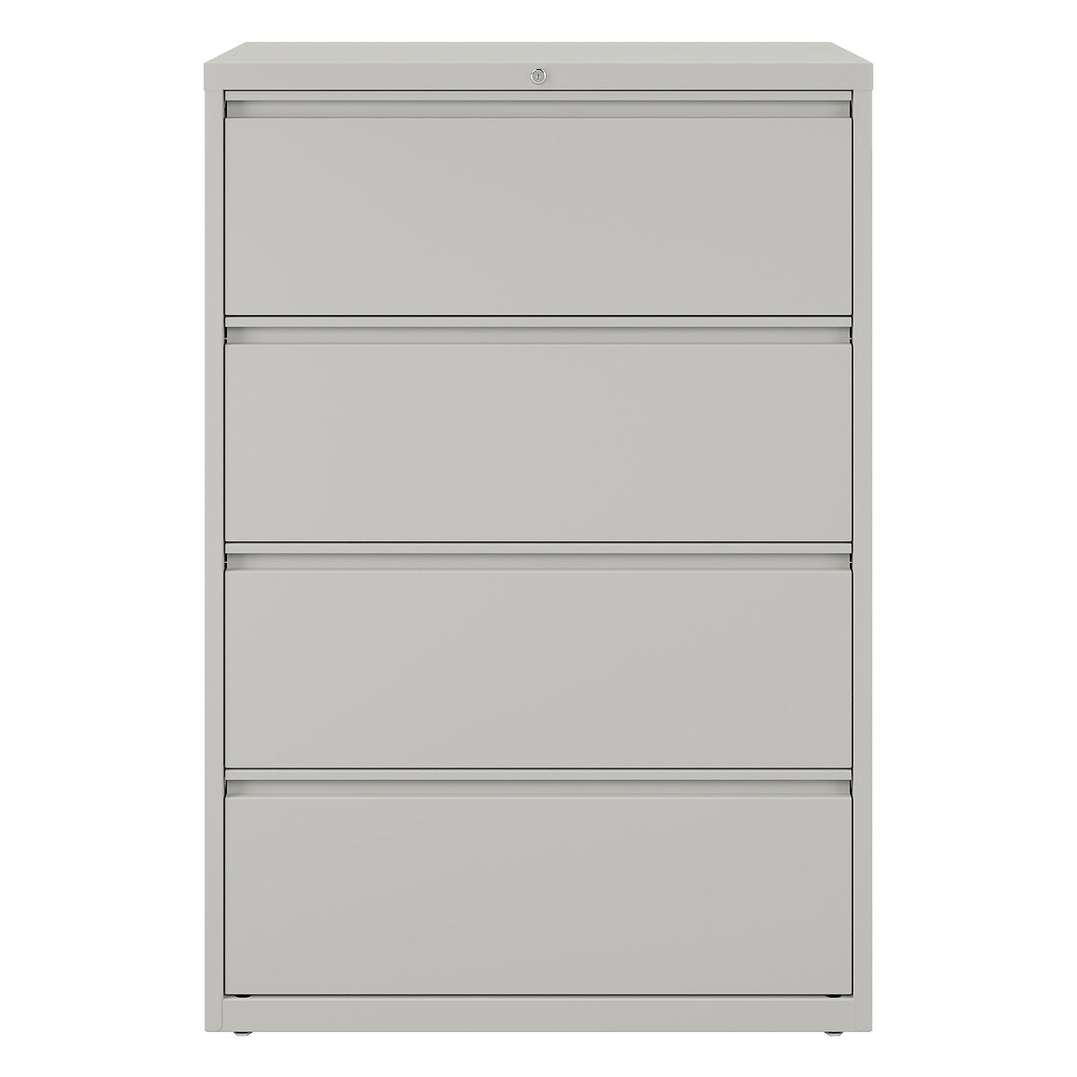 Staples 4-Drawer Lateral File Cabinet, Locking, Letter/Legal, Gray, 36"W