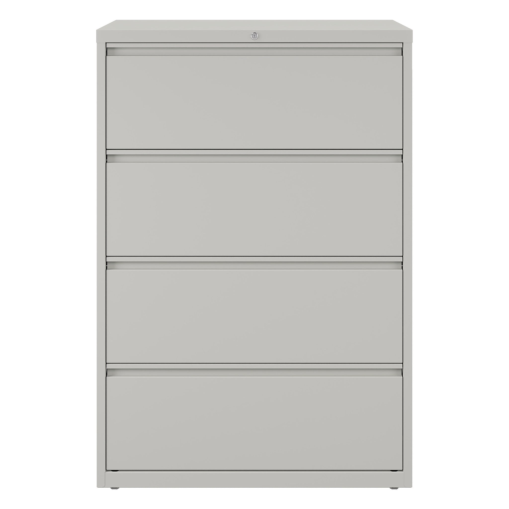 Staples 4-Drawer Lateral File Cabinet, Locking, Letter/Legal, Gray, 36