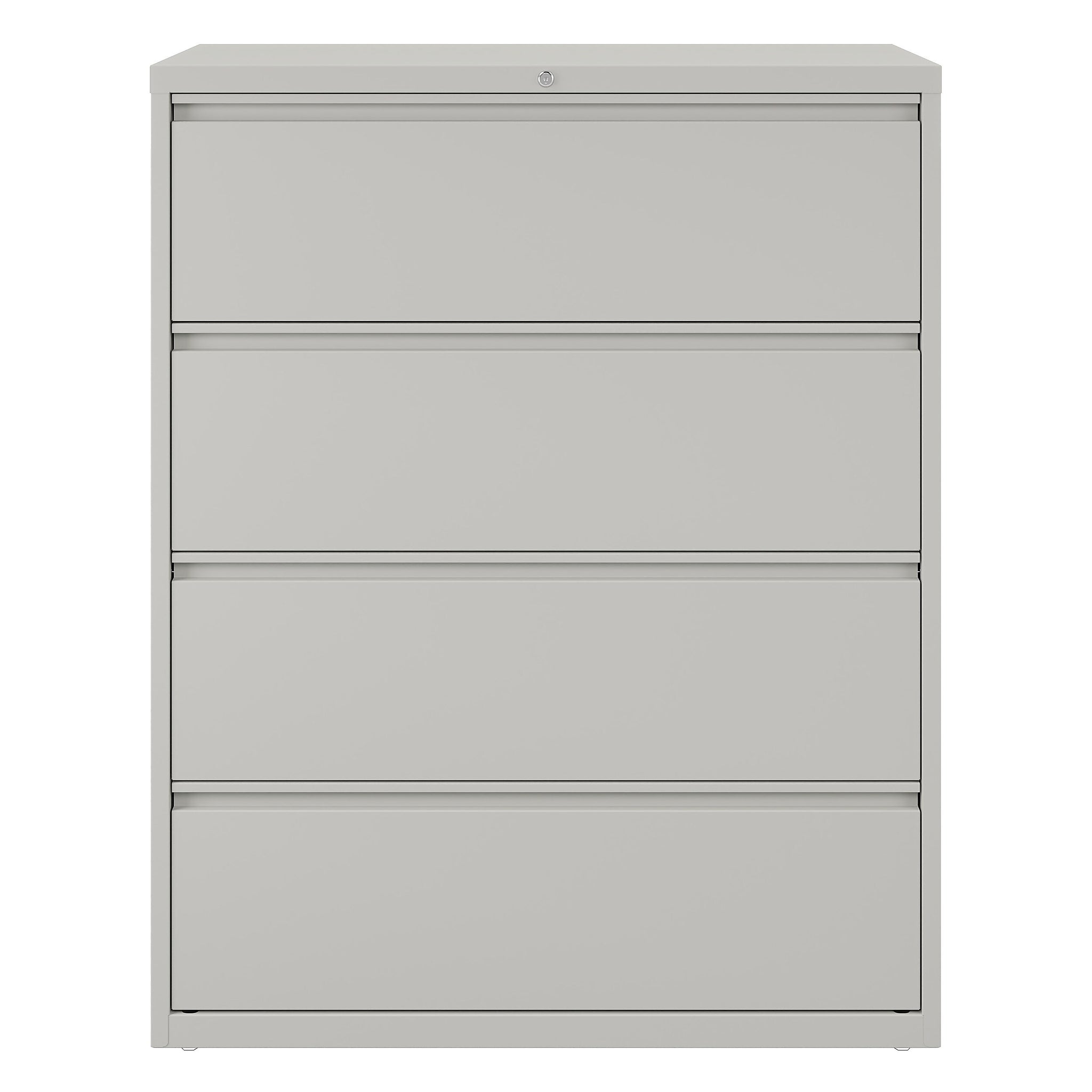 Staples 4-Drawer Lateral File Cabinet, Locking, Letter/Legal, Gray, 42