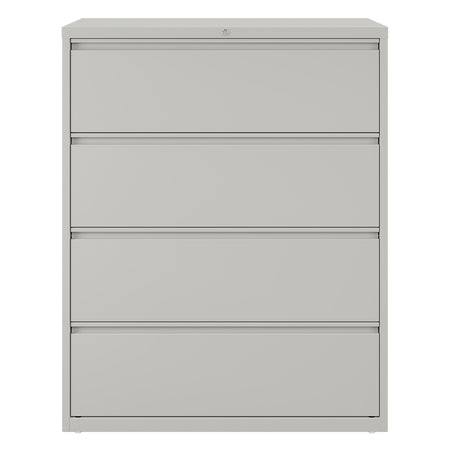 Staples 4-Drawer Lateral File Cabinet, Locking, Letter/Legal, Gray, 42"W