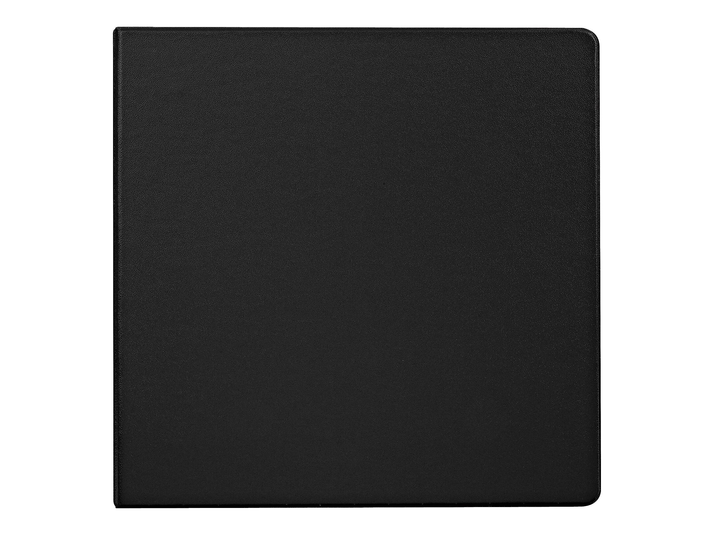 Staples 5" 3-Ring Non-View Binder, D-Ring, Black