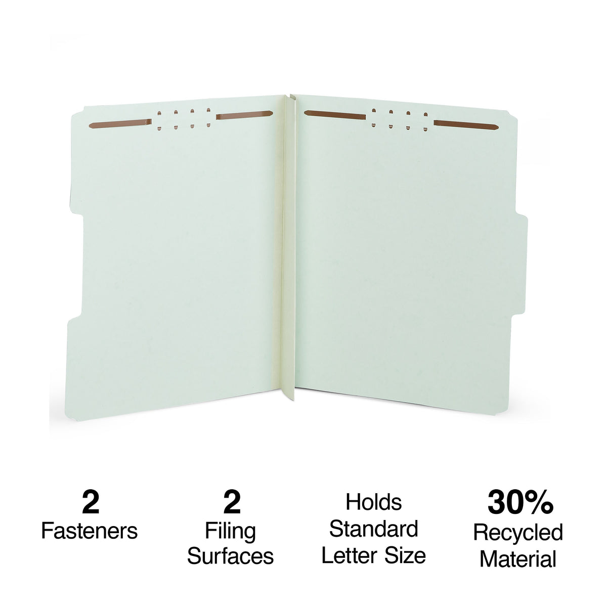 Staples® 60% Recycled Classification Folder, 3" Expansion, Letter Size, Light Green, 25/Box