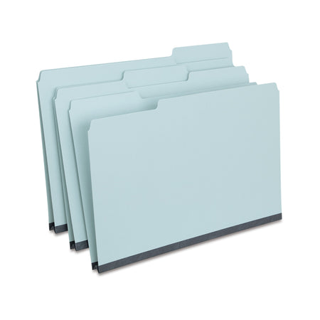 Staples 60% Recycled Heavyweight File Folders, 1/3-Cut Tab, Legal Size, Light Blue, 25/Box