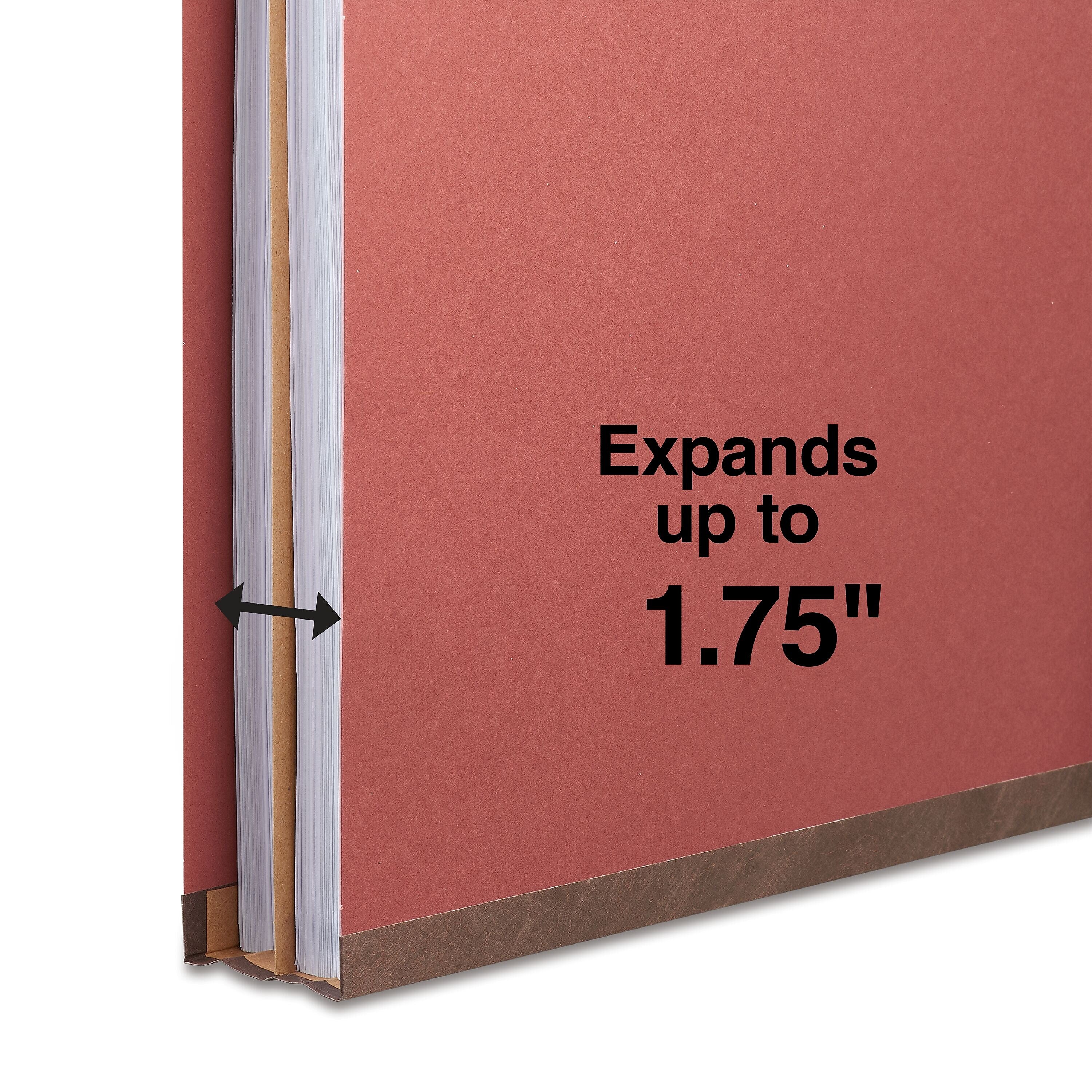 Staples 60% Recycled Pressboard Classification Folder, 1-Divider, 1.75