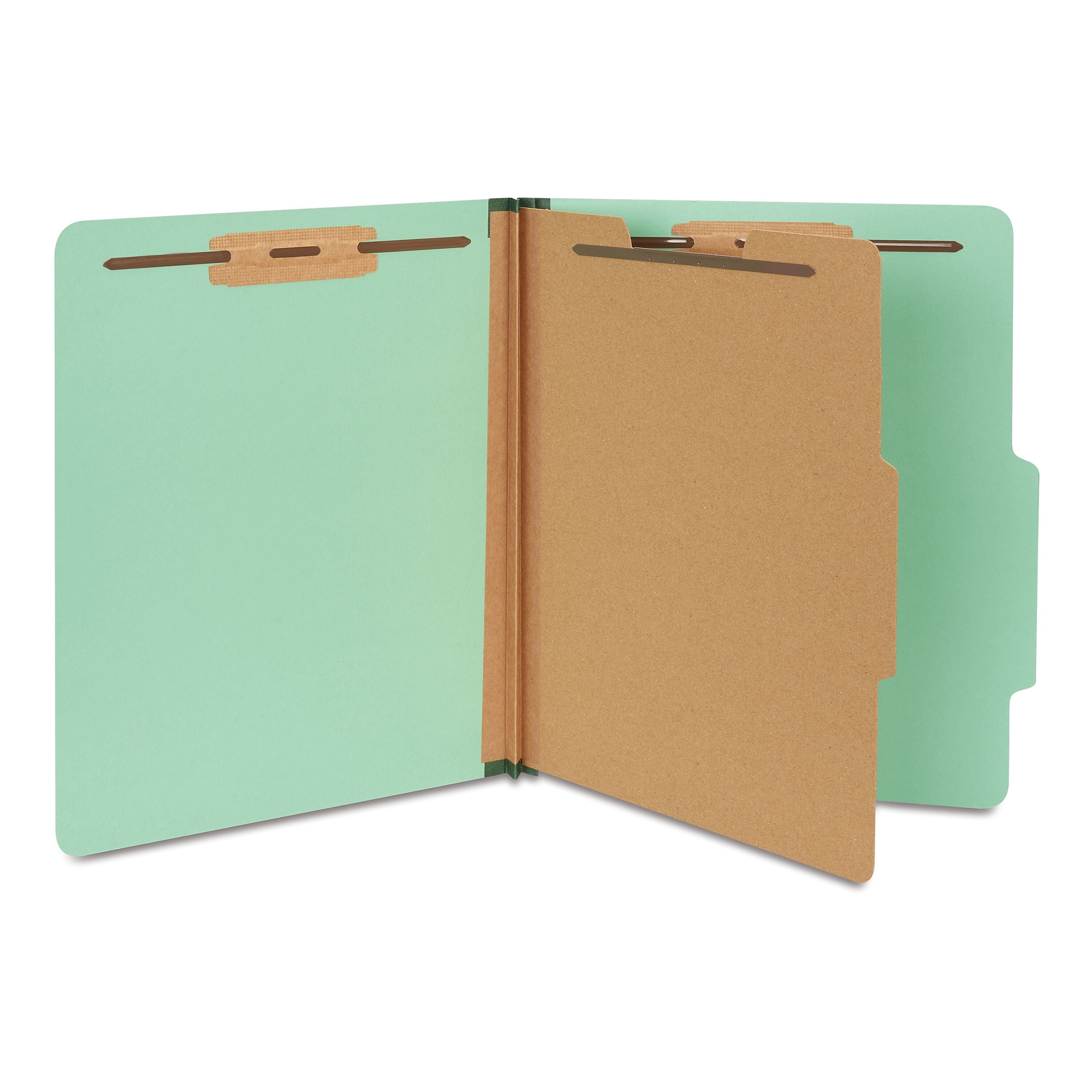 Staples 60% Recycled Pressboard Classification Folder, 1-Divider, 1.75