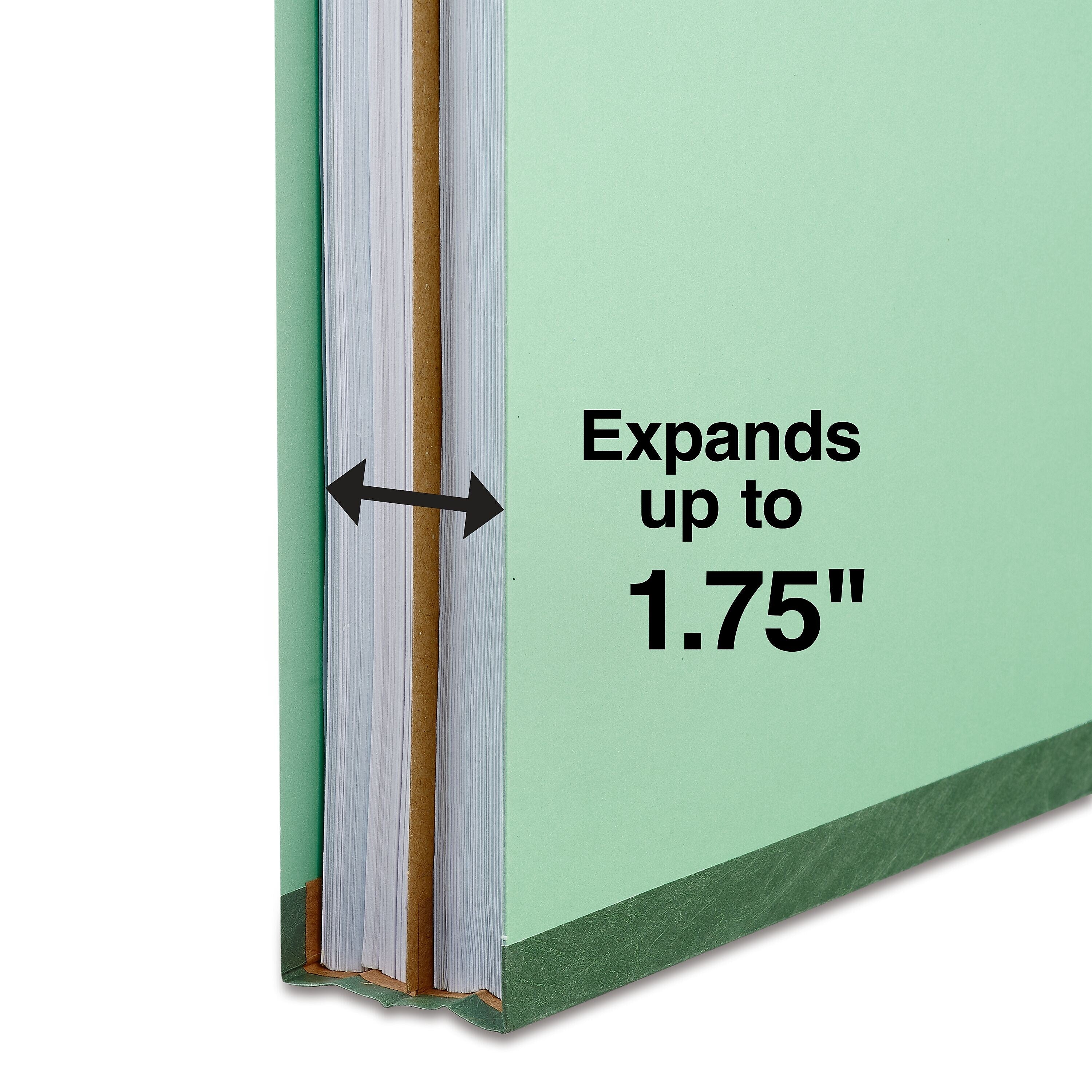 Staples 60% Recycled Pressboard Classification Folder, 1-Divider, 1.75