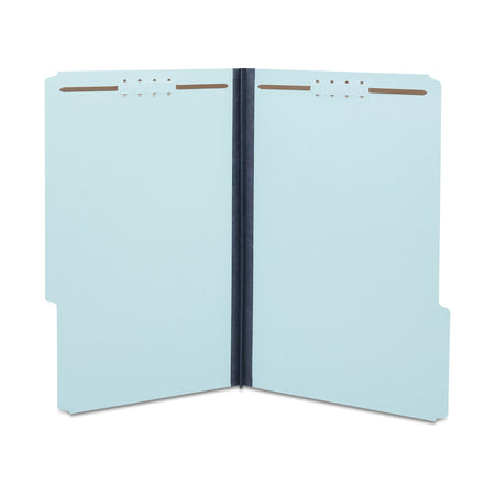 Staples® 60% Recycled Pressboard Classification Folder, 1" Expansion, Legal Size, Blue, 25/Box