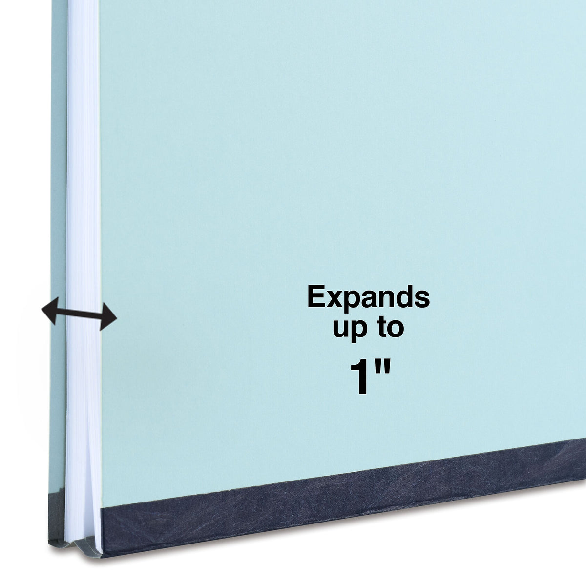 Staples® 60% Recycled Pressboard Classification Folder, 1" Expansion, Legal Size, Blue, 25/Box