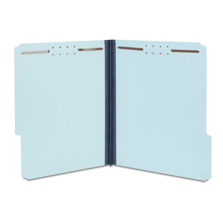 Staples® 60% Recycled Pressboard Classification Folder, 1" Expansion, Letter Size, Light Blue, 25/Box