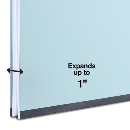 Staples® 60% Recycled Pressboard Classification Folder, 1" Expansion, Letter Size, Light Blue, 25/Box